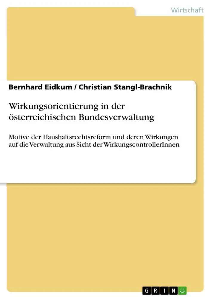 Cover: 9783656966272 | Wirkungsorientierung in der österreichischen Bundesverwaltung | Buch
