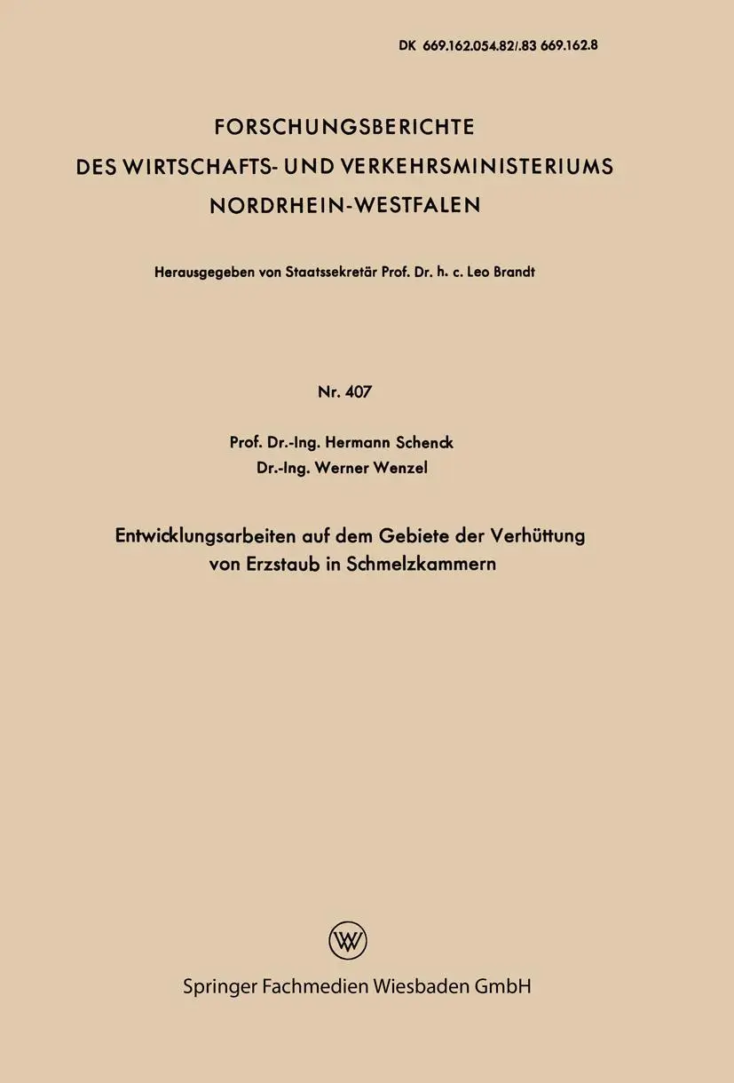 Cover: 9783663036272 | Entwicklungsarbeiten auf dem Gebiete der Verhüttung von Erzstaub in...