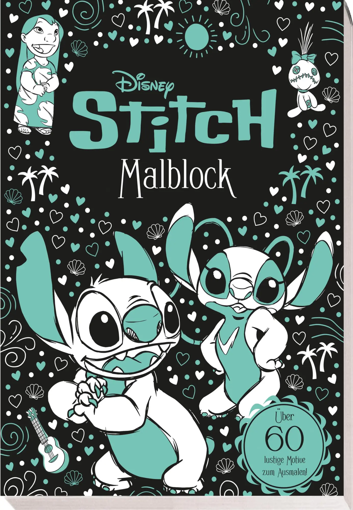 Cover: 9783833246272 | Disney Stitch: Malblock: über 60 lustige Motive zum Ausmalen! | Buch