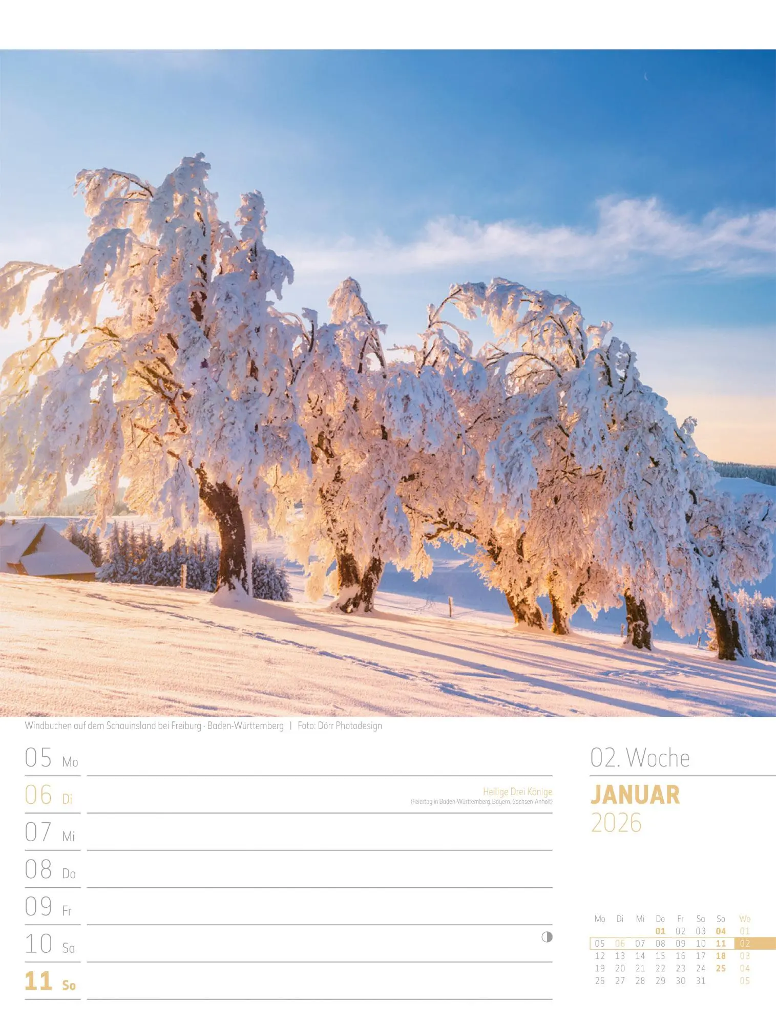 Bild: 9783838436272 | Abenteuer Deutschland - Naturparadiese Wochenplaner Kalender 2026