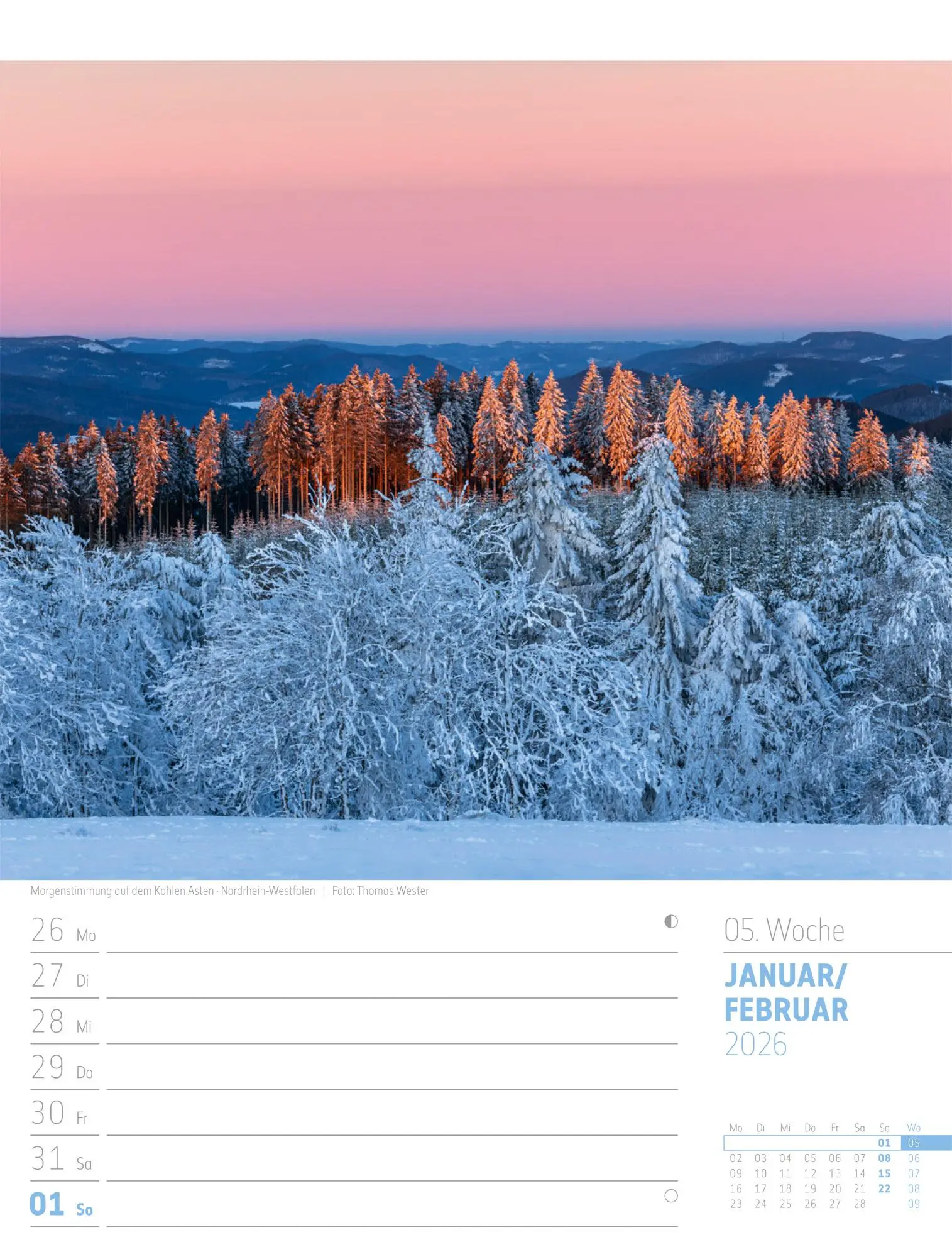 Bild: 9783838436272 | Abenteuer Deutschland - Naturparadiese Wochenplaner Kalender 2026