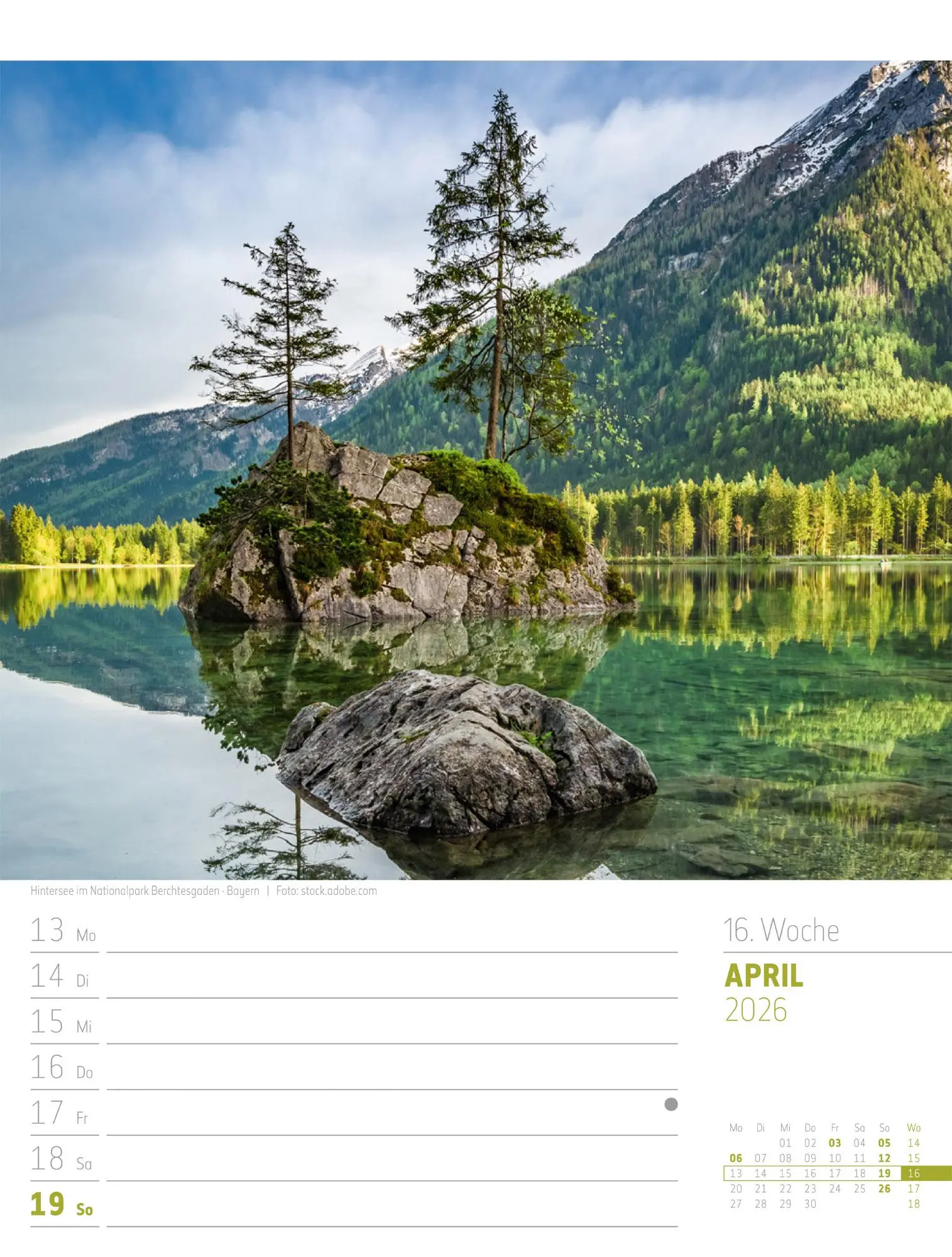 Bild: 9783838436272 | Abenteuer Deutschland - Naturparadiese Wochenplaner Kalender 2026