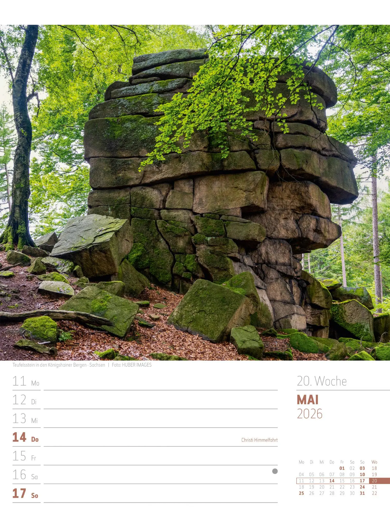 Bild: 9783838436272 | Abenteuer Deutschland - Naturparadiese Wochenplaner Kalender 2026