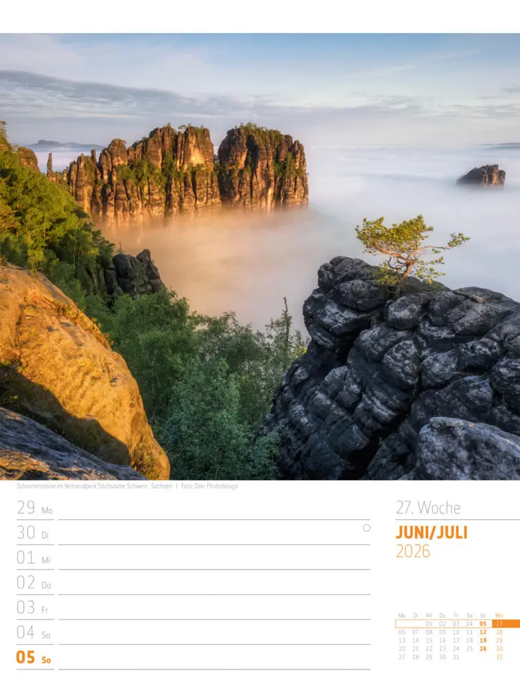 Bild: 9783838436272 | Abenteuer Deutschland Wochenplaner Kalender 2026 Naturparadiese | GmbH
