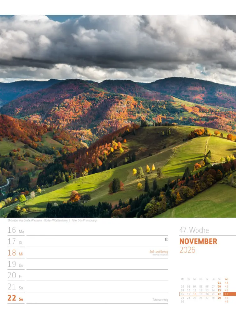 Bild: 9783838436272 | Abenteuer Deutschland Wochenplaner Kalender 2026 Naturparadiese | GmbH