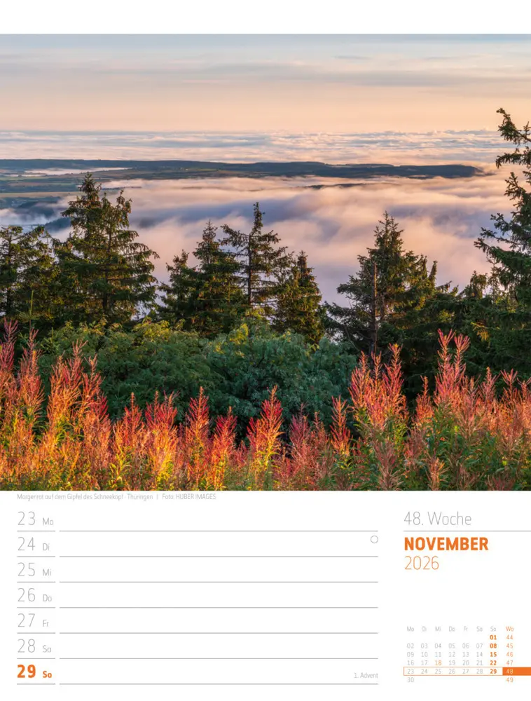 Bild: 9783838436272 | Abenteuer Deutschland Wochenplaner Kalender 2026 Naturparadiese | GmbH