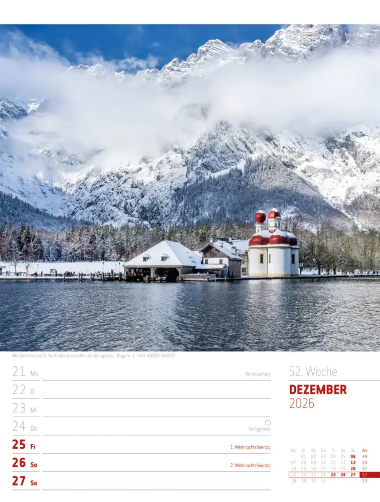Bild: 9783838436272 | Abenteuer Deutschland Wochenplaner Kalender 2026 Naturparadiese | GmbH
