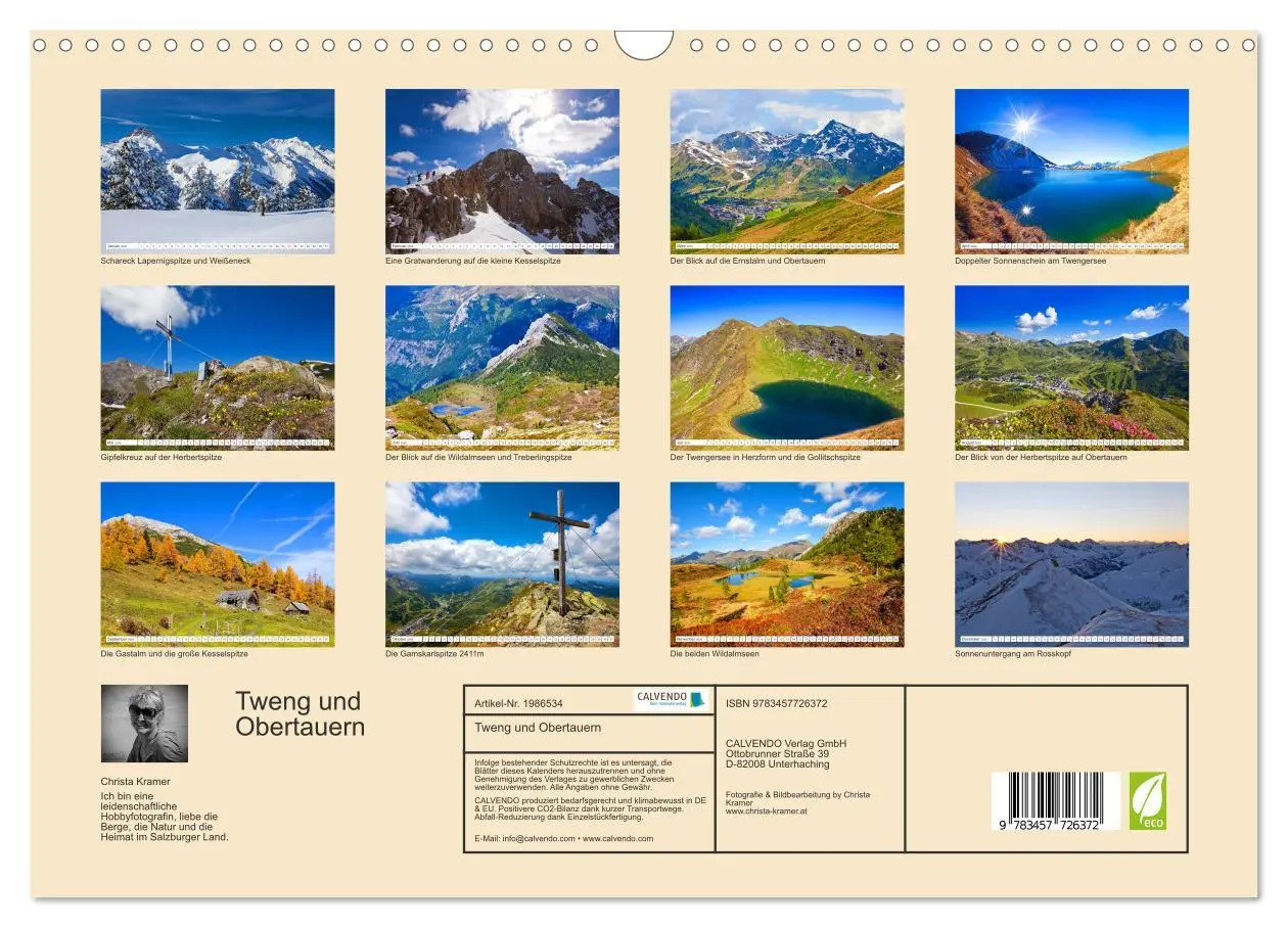Bild: 9783457726372 | Tweng und Obertauern (Wandkalender 2026 DIN A3 quer), CALVENDO...