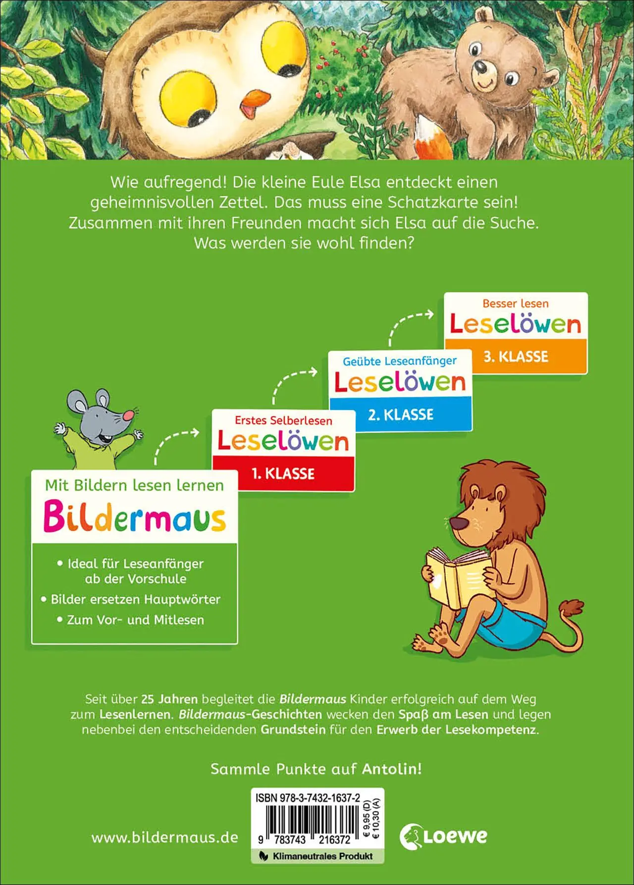 Rückseite: 9783743216372 | Bildermaus - Die kleine Eule findet einen Schatz | Annette Moser