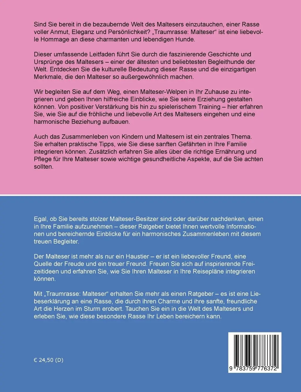 Rückseite: 9783759776372 | Traumrasse Malteser | Marlene Schildknecht | Taschenbuch | Paperback