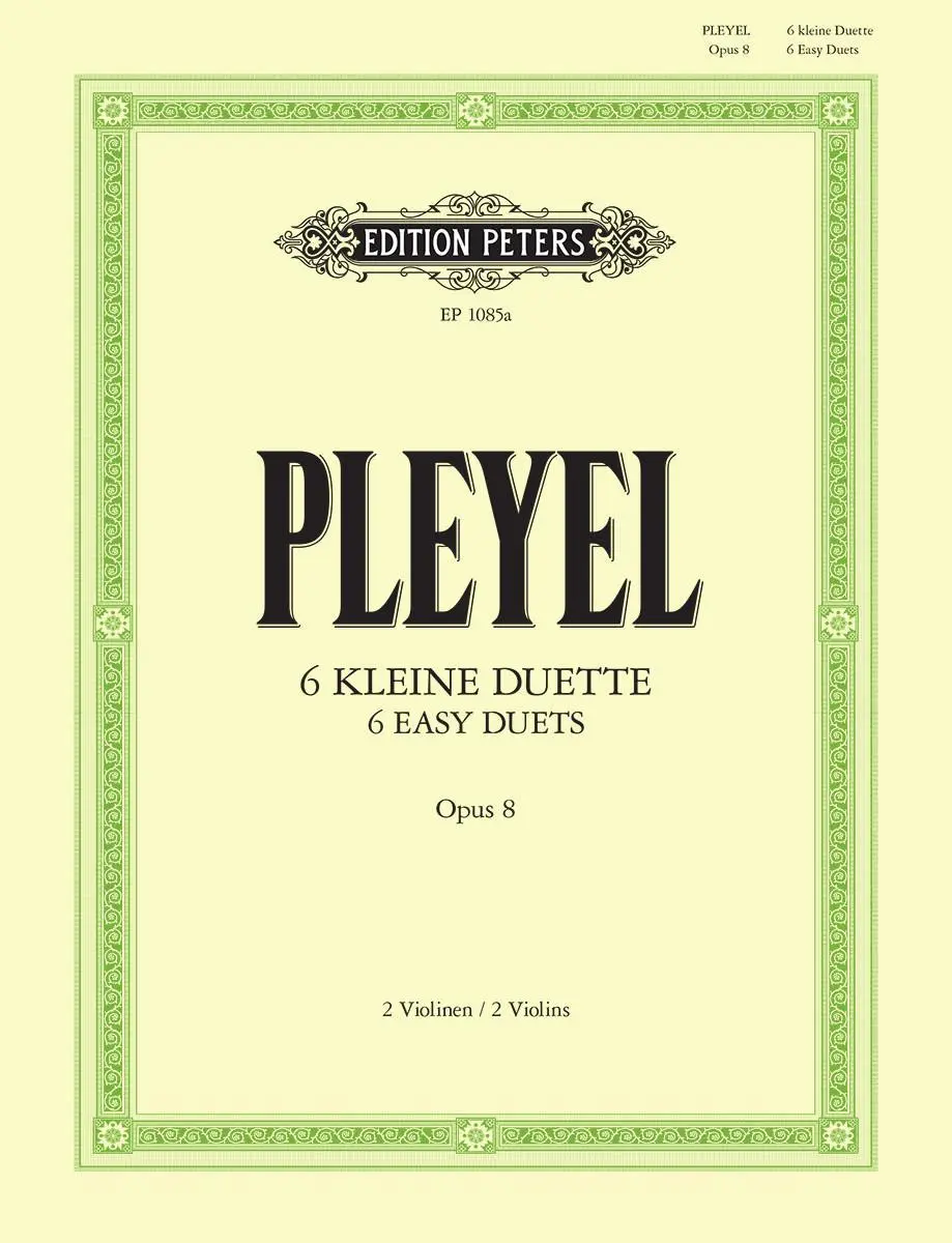 Cover: 9790014006372 | 6 kleine Duette op. 8 | für 2 Violinen | Ignaz Josef Pleyel | Buch