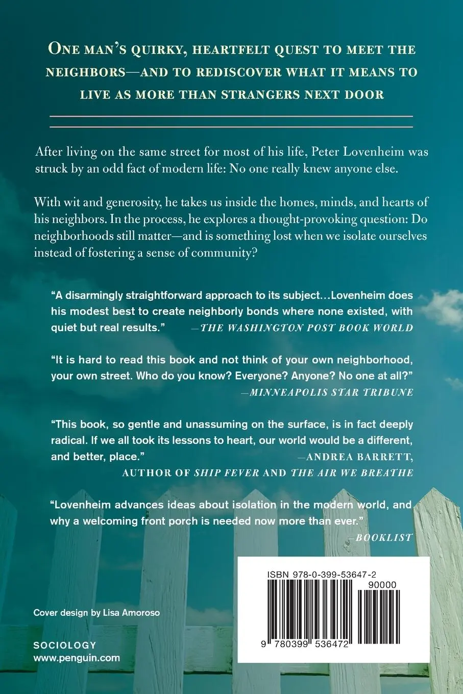 Rückseite: 9780399536472 | In the Neighborhood | Peter Lovenheim | Taschenbuch | Englisch | 2011