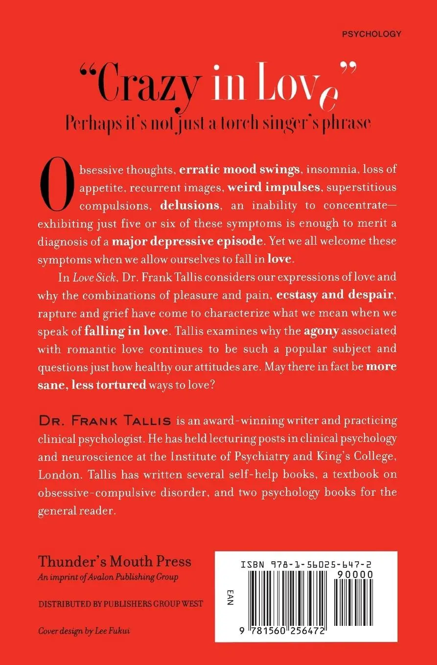 Rückseite: 9781560256472 | Love Sick | Love as a Mental Illness | Frank Tallis | Taschenbuch