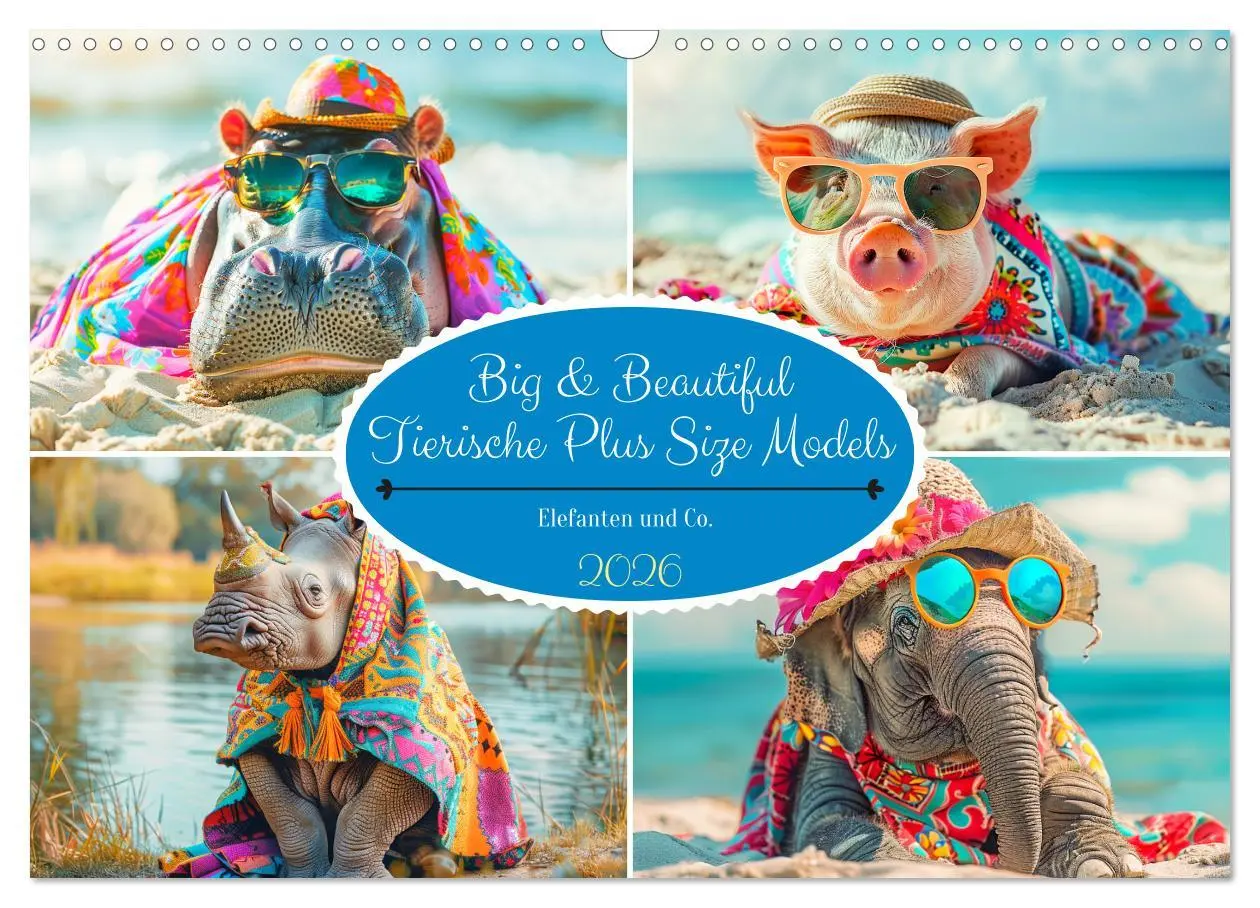 Cover: 9783457406472 | Big &amp; Beautiful. Tierische Plus Size Models. Elefanten und Co....