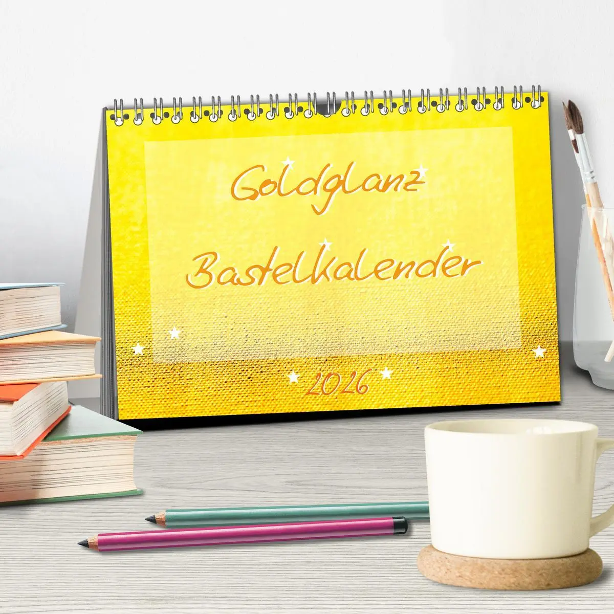 Bild: 9783457716472 | Goldglanz Bastelkalender (Tischkalender 2026 DIN A5 quer), CALVENDO...