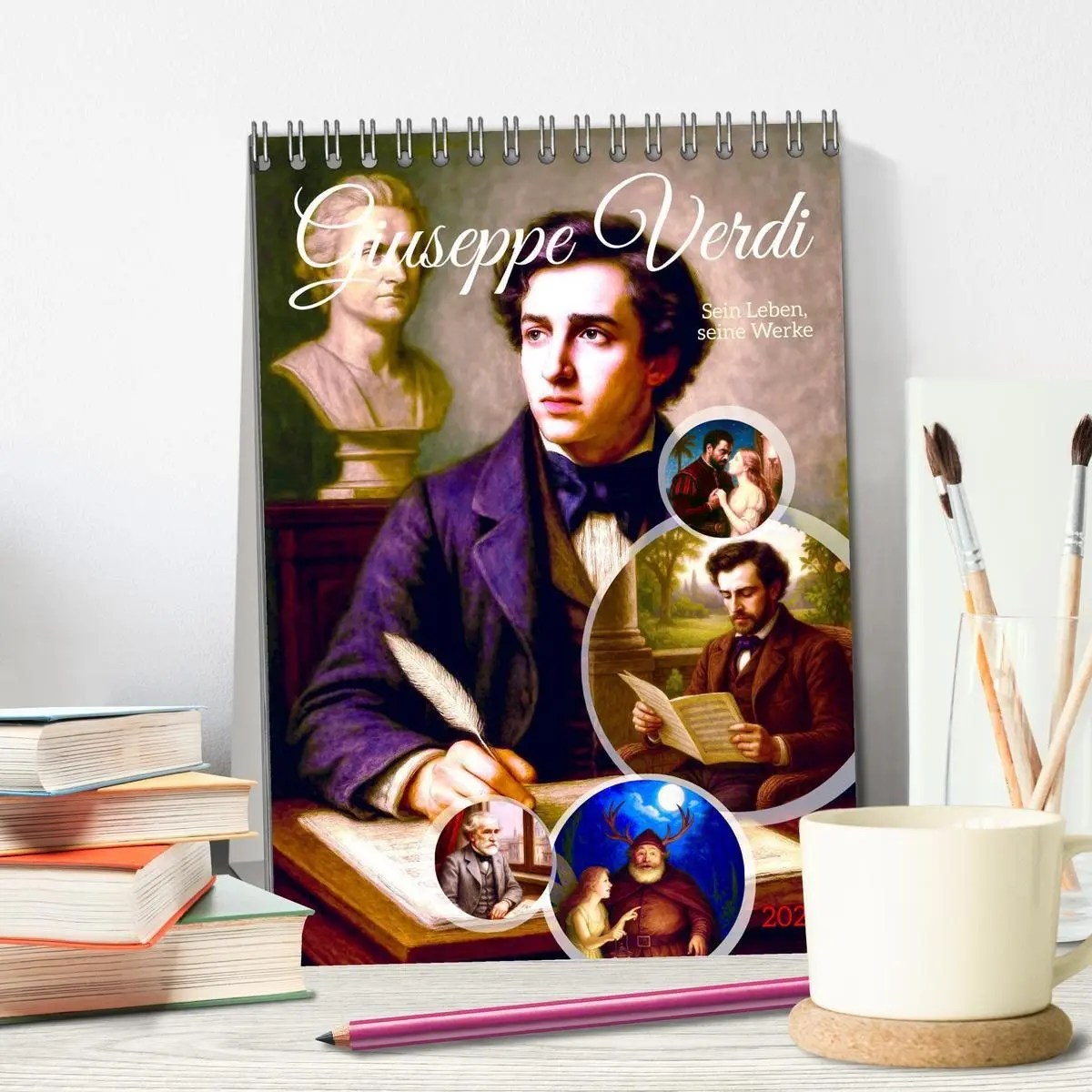 Bild: 9783516666472 | Giuseppe Verdi (Tischkalender 2026 DIN A5 hoch), CALVENDO...