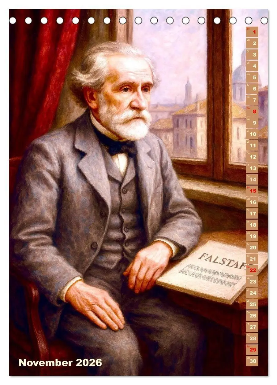 Bild: 9783516666472 | Giuseppe Verdi (Tischkalender 2026 DIN A5 hoch), CALVENDO...