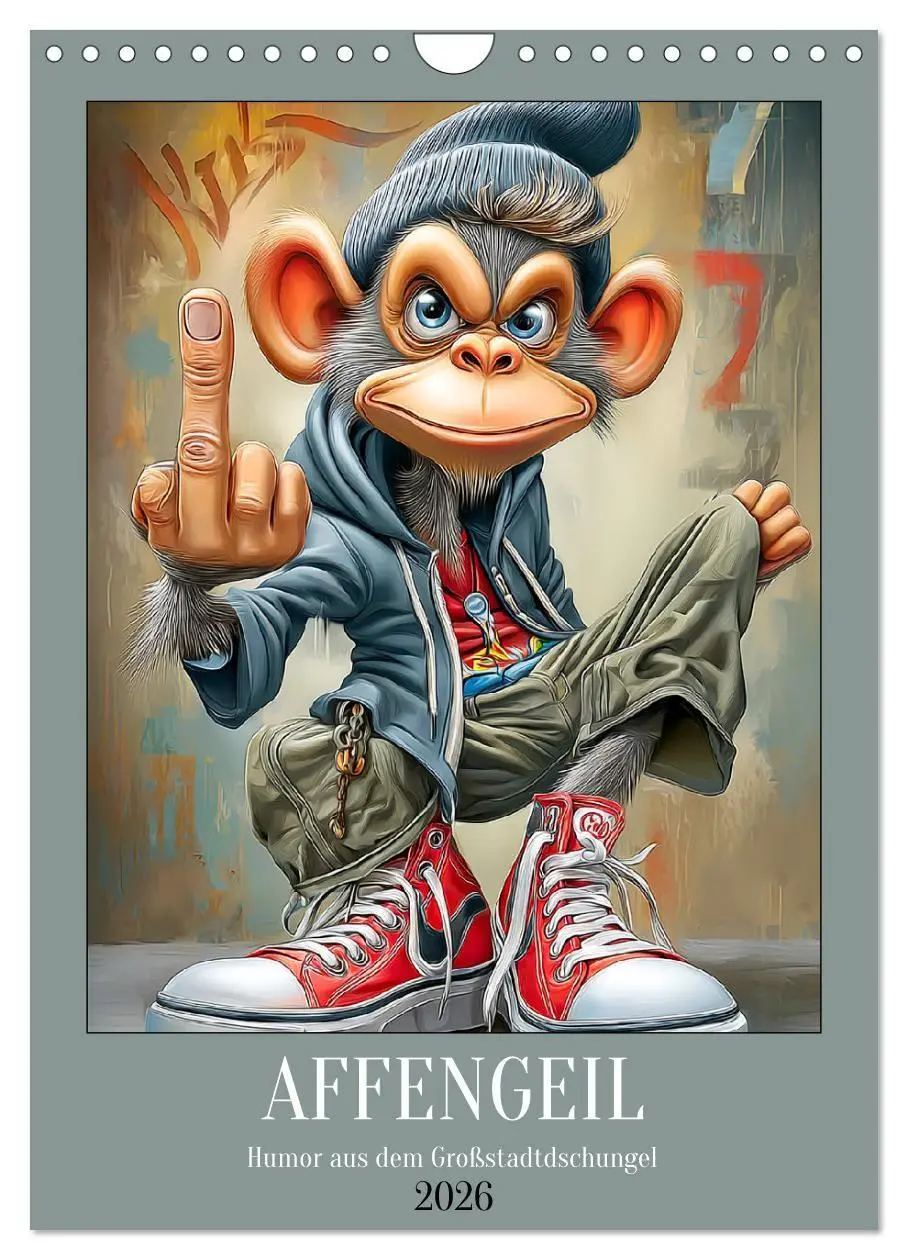Cover: 9783516736472 | Affengeil. Humor aus dem Großstadtdschungel (Wandkalender 2026 DIN...