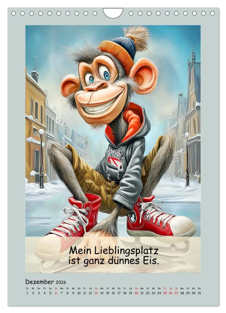 Bild: 9783516736472 | Affengeil. Humor aus dem Großstadtdschungel (Wandkalender 2026 DIN...