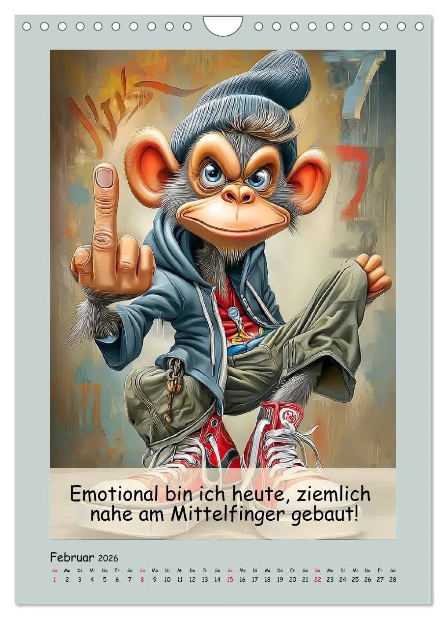 Bild: 9783516736472 | Affengeil. Humor aus dem Großstadtdschungel (Wandkalender 2026 DIN...