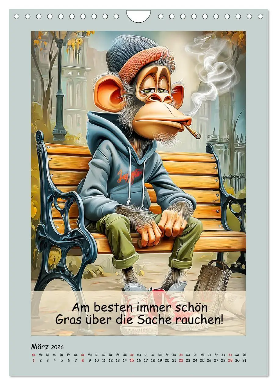 Bild: 9783516736472 | Affengeil. Humor aus dem Großstadtdschungel (Wandkalender 2026 DIN...