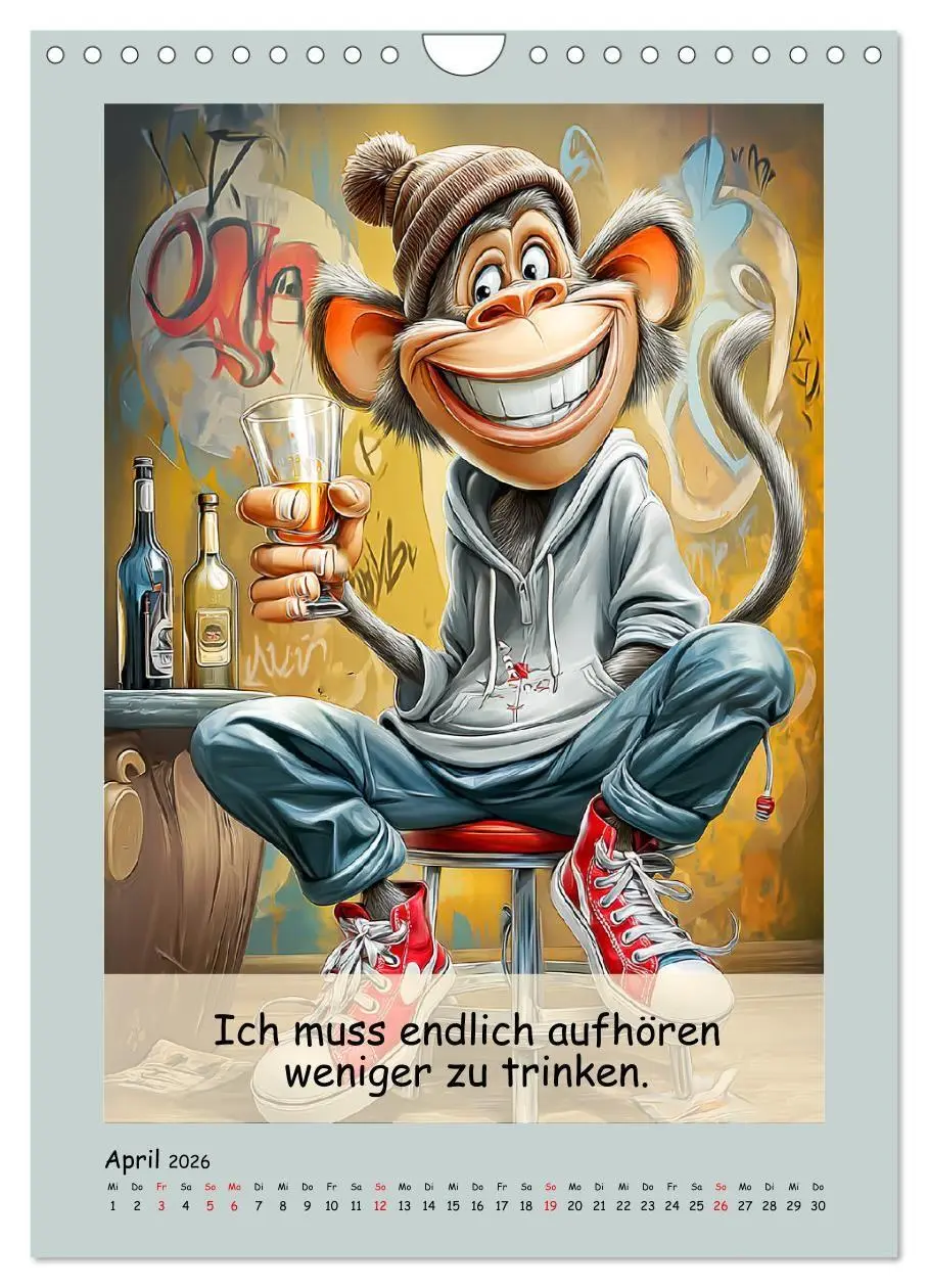 Bild: 9783516736472 | Affengeil. Humor aus dem Großstadtdschungel (Wandkalender 2026 DIN...