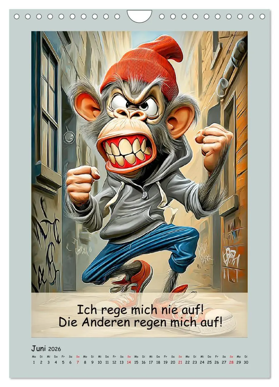 Bild: 9783516736472 | Affengeil. Humor aus dem Großstadtdschungel (Wandkalender 2026 DIN...