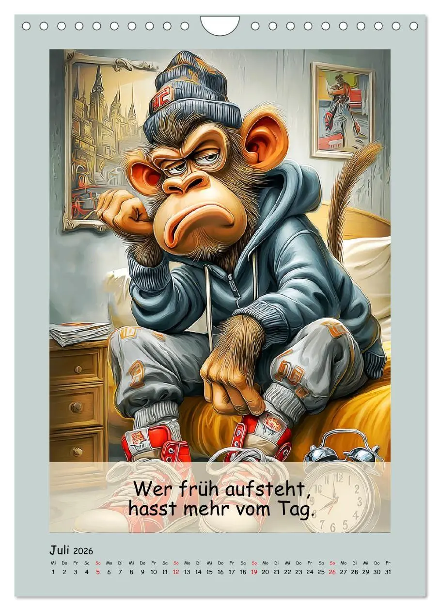 Bild: 9783516736472 | Affengeil. Humor aus dem Großstadtdschungel (Wandkalender 2026 DIN...