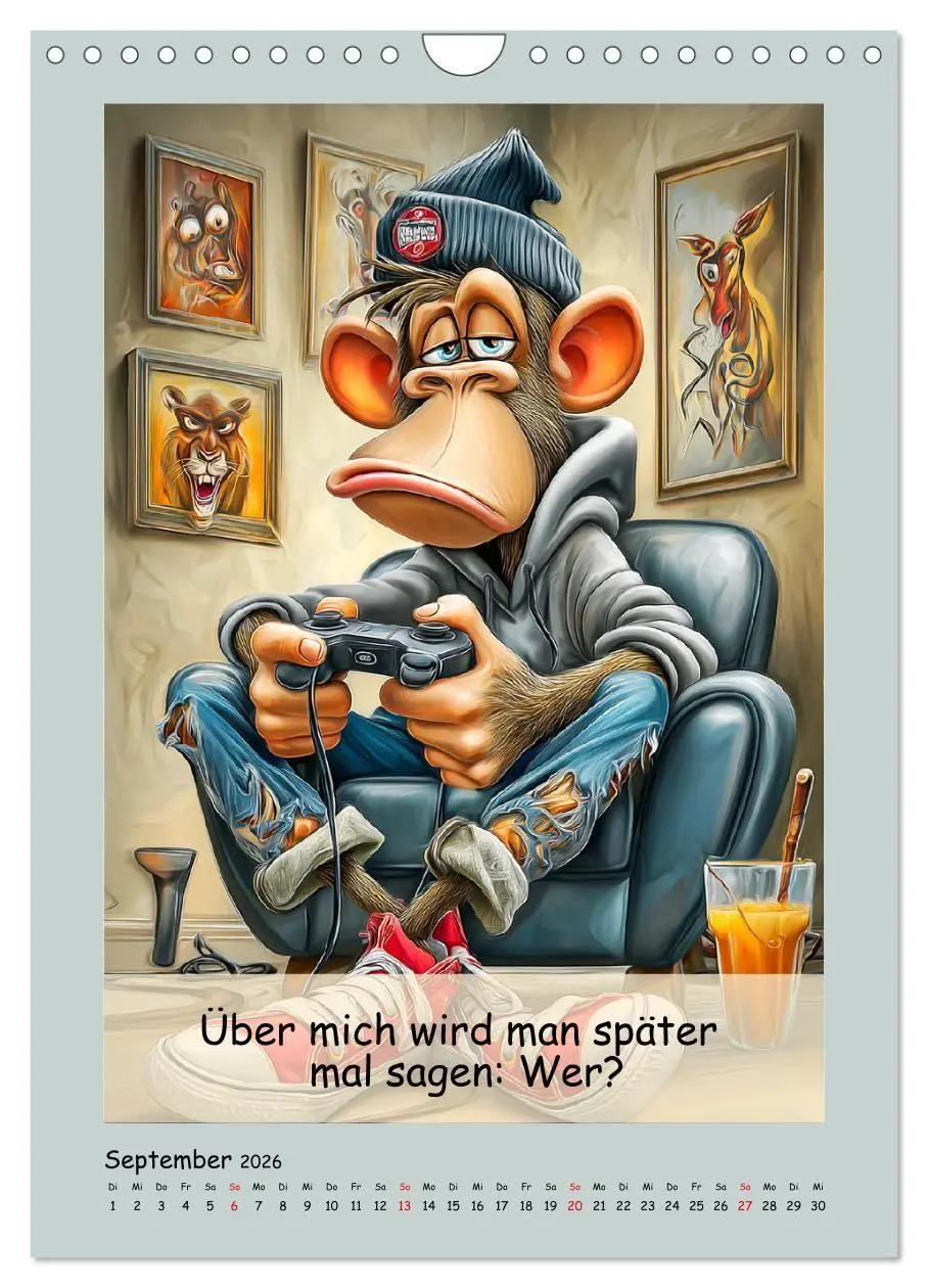 Bild: 9783516736472 | Affengeil. Humor aus dem Großstadtdschungel (Wandkalender 2026 DIN...