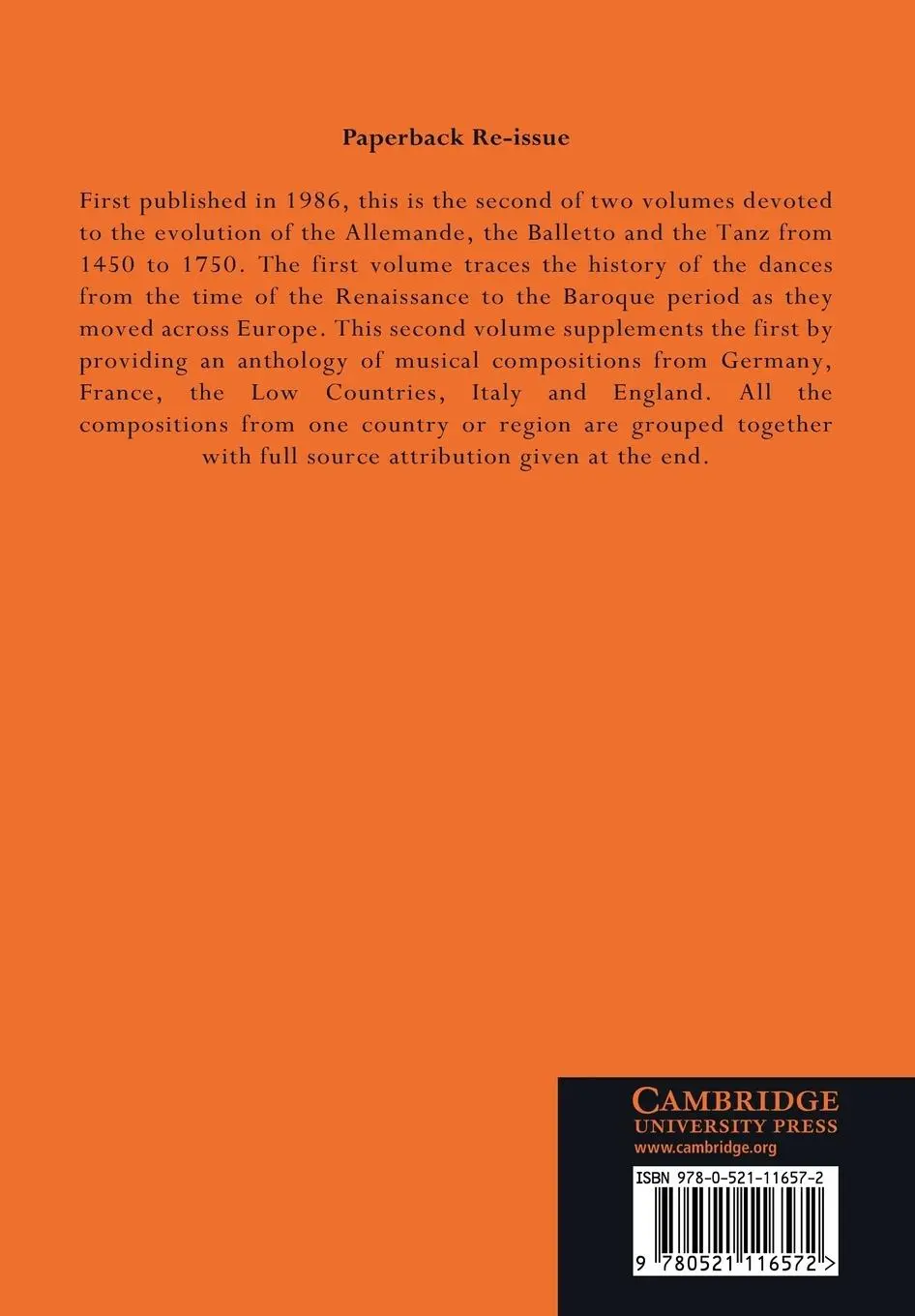 Rückseite: 9780521116572 | The Allemande and the Tanz | Richard Hudson | Taschenbuch | Buch