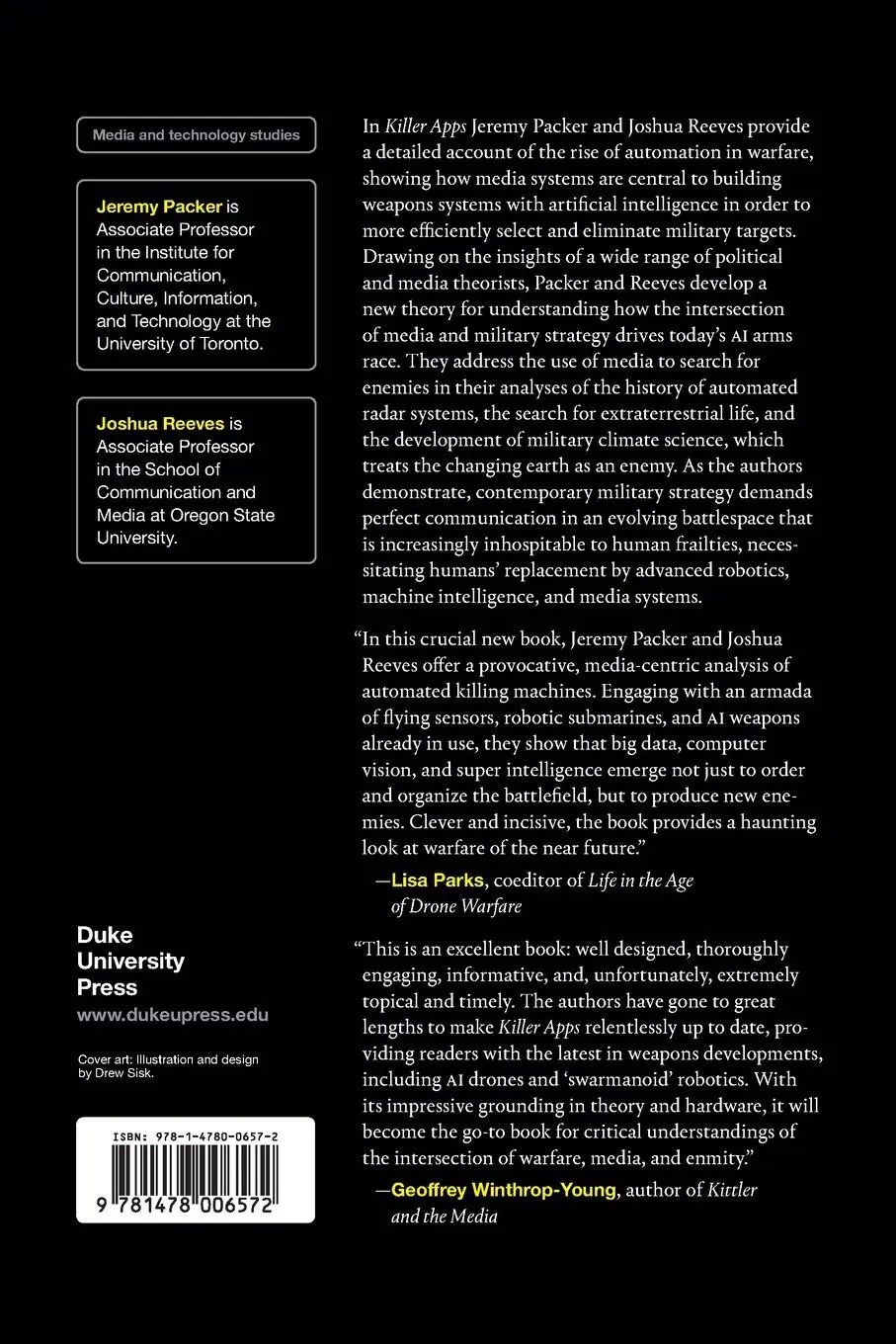 Rückseite: 9781478006572 | Killer Apps | War, Media, Machine | Jeremy Packer | Taschenbuch | 2020