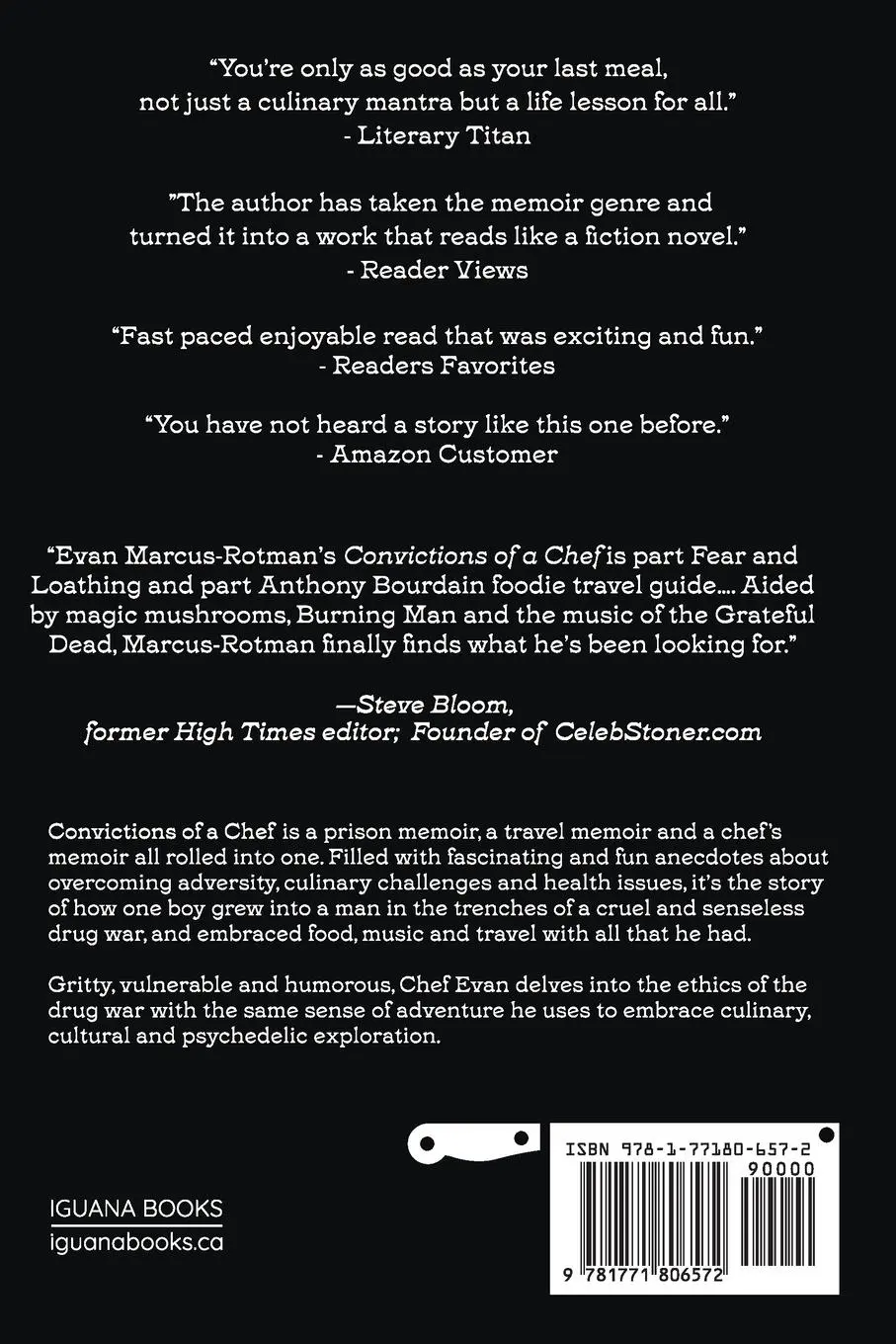 Rückseite: 9781771806572 | Convictions of a Chef | Evan Marcus-Rotman | Taschenbuch | Englisch