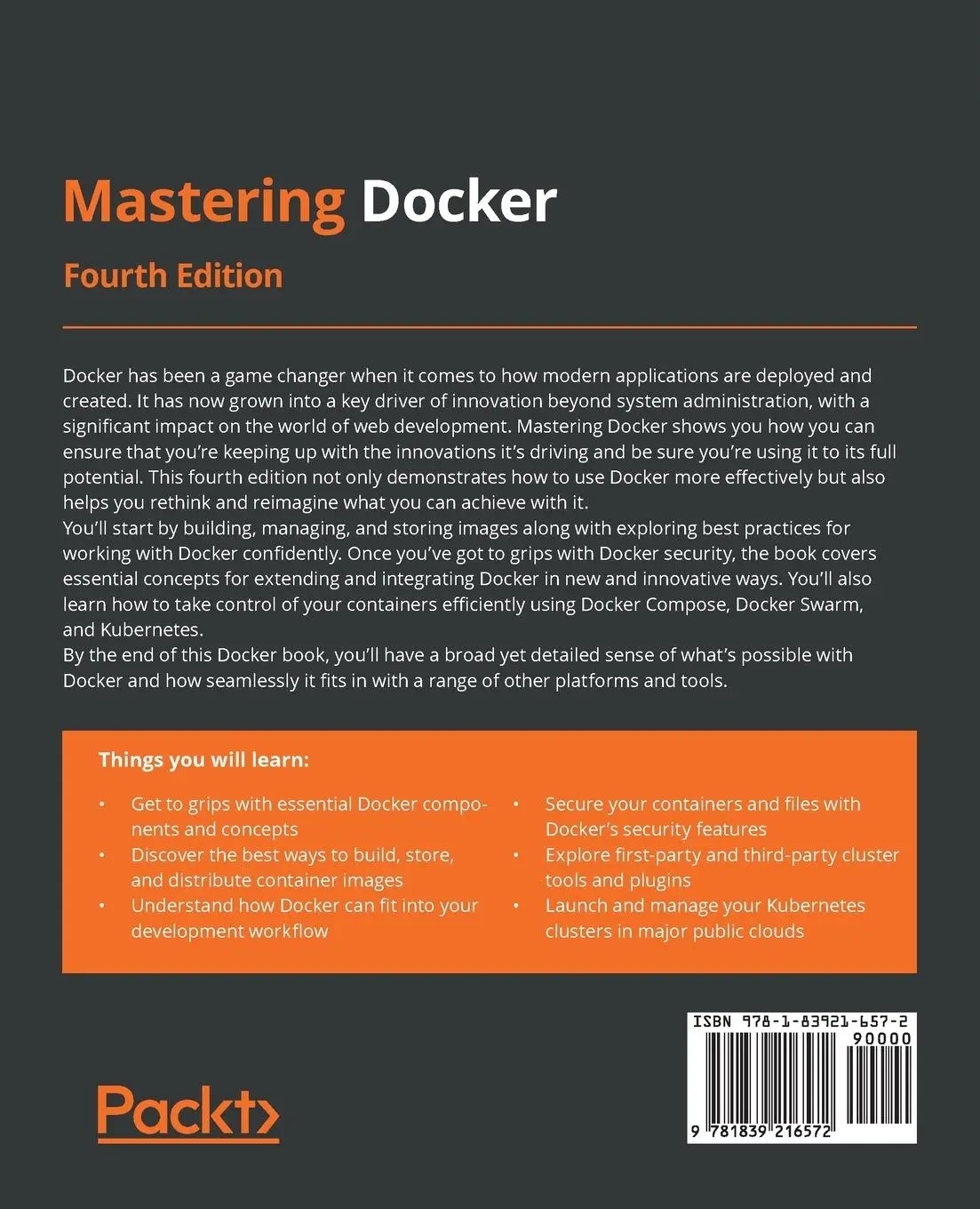 Rückseite: 9781839216572 | Mastering Docker - Fourth Edition | Russ Mckendrick | Taschenbuch