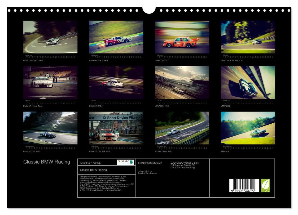 Bild: 9783435476572 | Classic BMW Racing (Wandkalender 2025 DIN A3 quer), CALVENDO...