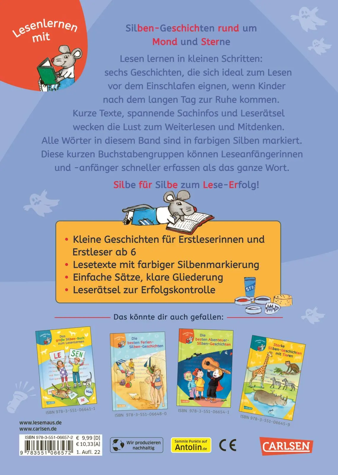 Rückseite: 9783551066572 | LESEMAUS zum Lesenlernen Sammelbände: Silben-Geschichten rund um...
