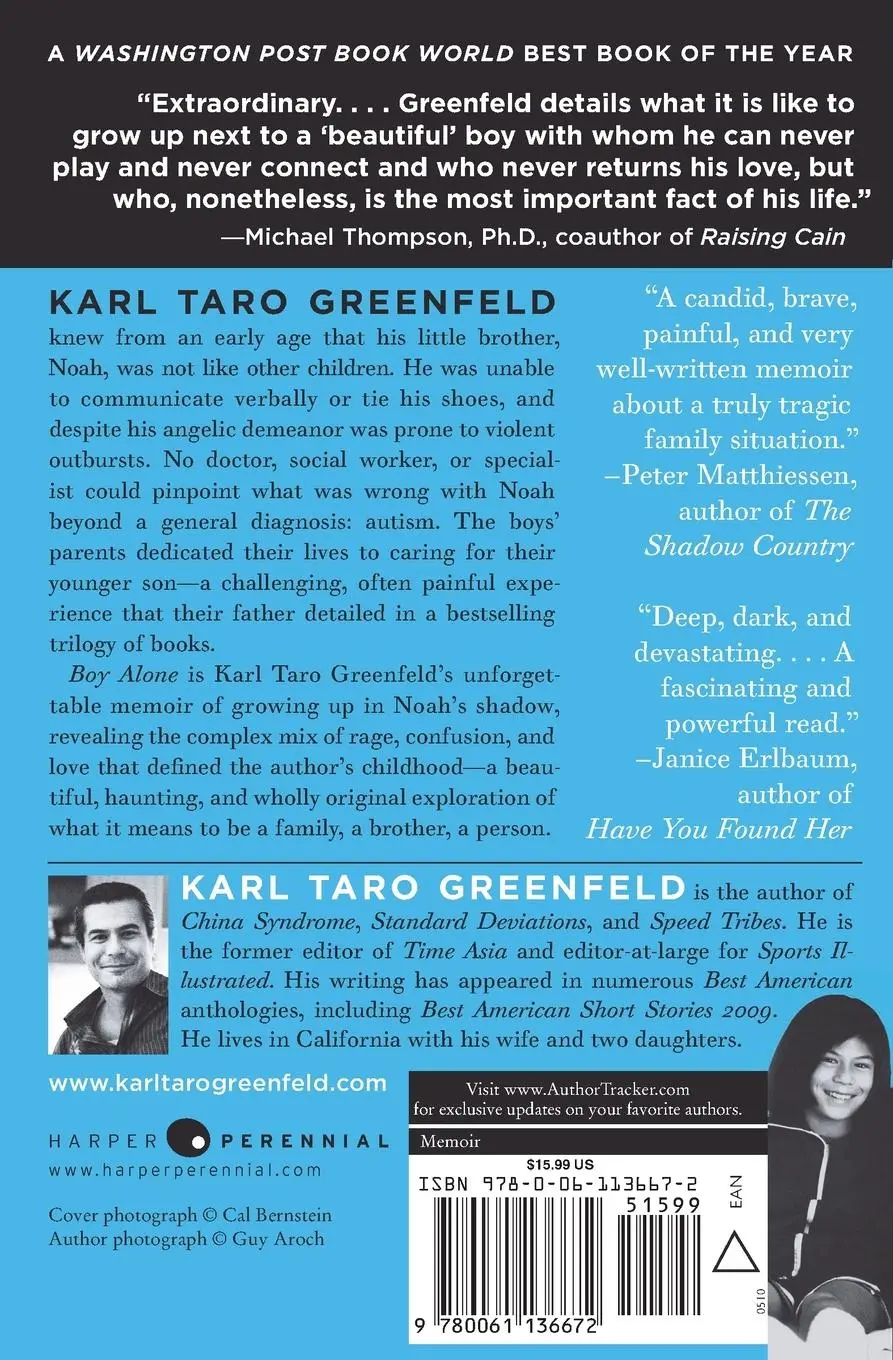 Rückseite: 9780061136672 | Boy Alone | A Brother's Memoir | Karl Taro Greenfeld | Taschenbuch