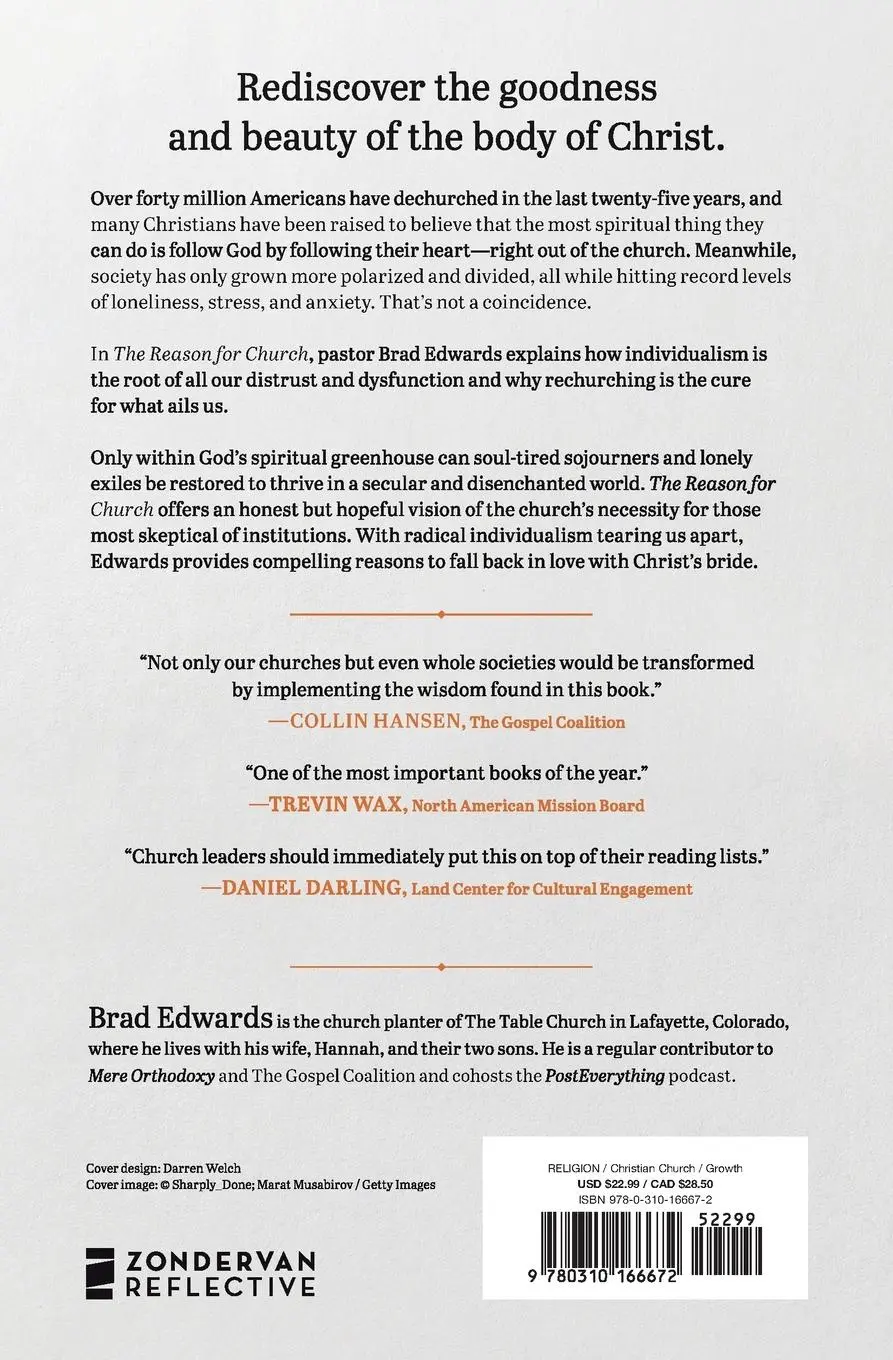 Rückseite: 9780310166672 | The Reason for Church | Brad Edwards | Taschenbuch | Englisch | 2025