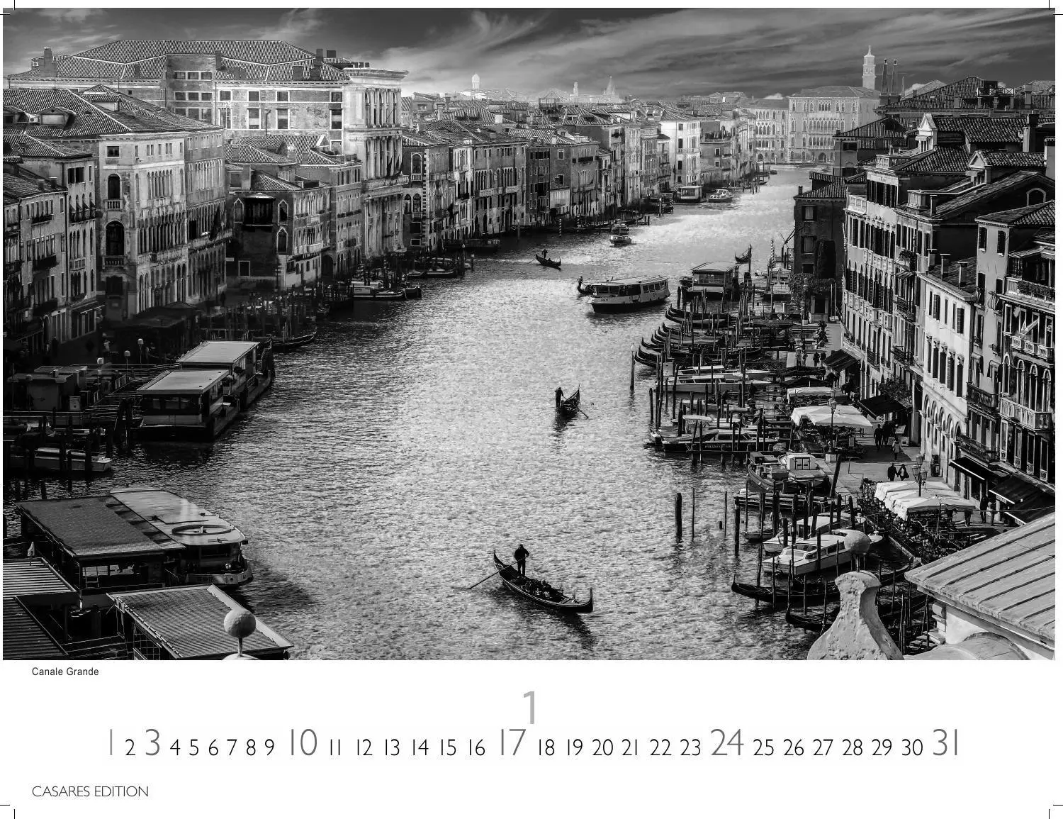 Bild: 9781835246672 | Venedig Kalender 2027 schwarz weiss - Wandkalender Fotokalender...