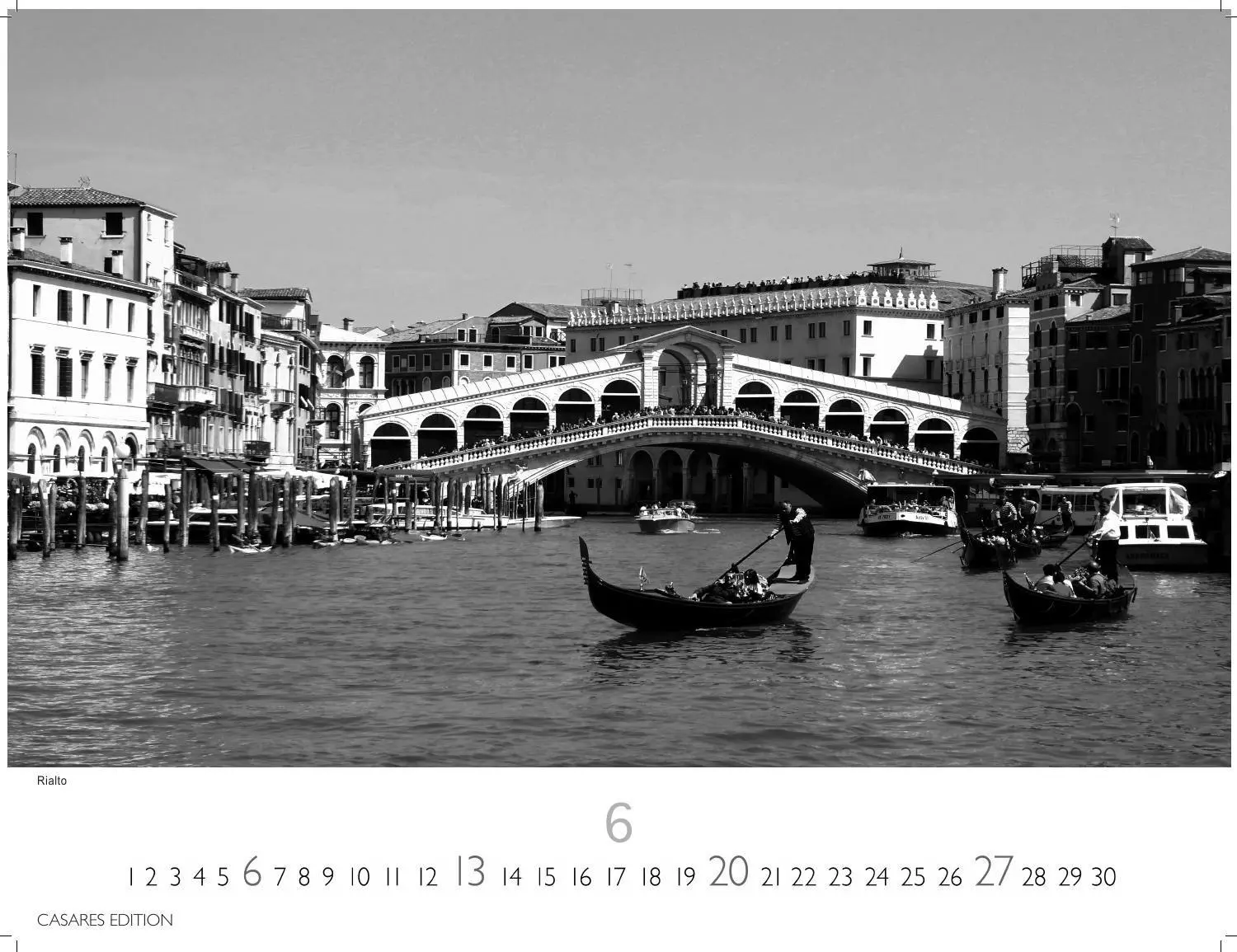 Bild: 9781835246672 | Venedig Kalender 2027 schwarz weiss - Wandkalender Fotokalender...