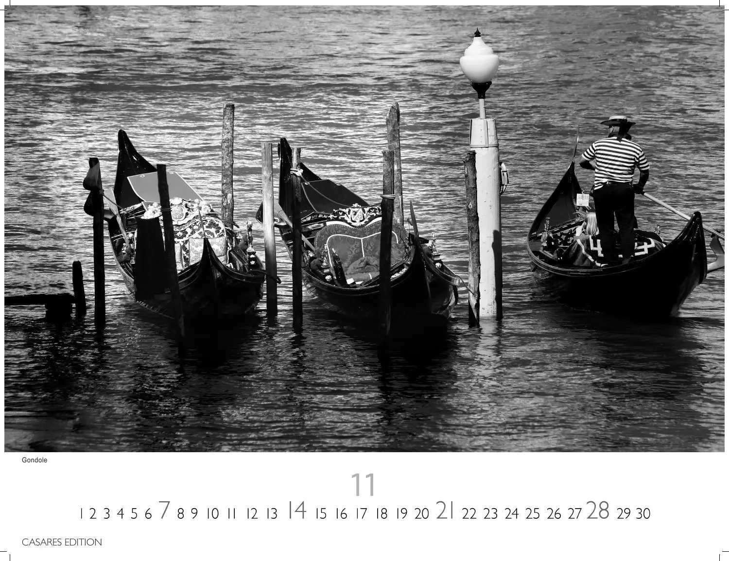 Bild: 9781835246672 | Venedig Kalender 2027 schwarz weiss - Wandkalender Fotokalender...