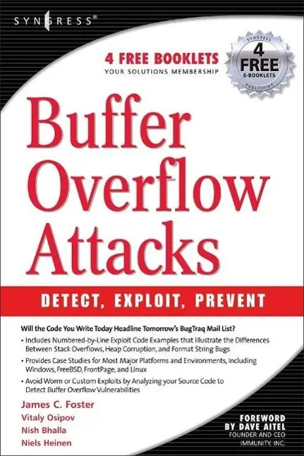 Cover: 9781932266672 | Buffer Overflow Attacks | Detect, Exploit, Prevent | Jason Deckard