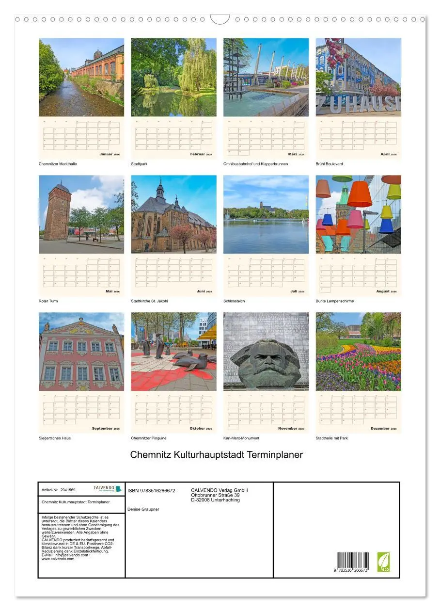 Bild: 9783516266672 | Chemnitz Kulturhauptstadt Terminplaner (Wandkalender 2026 DIN A2...