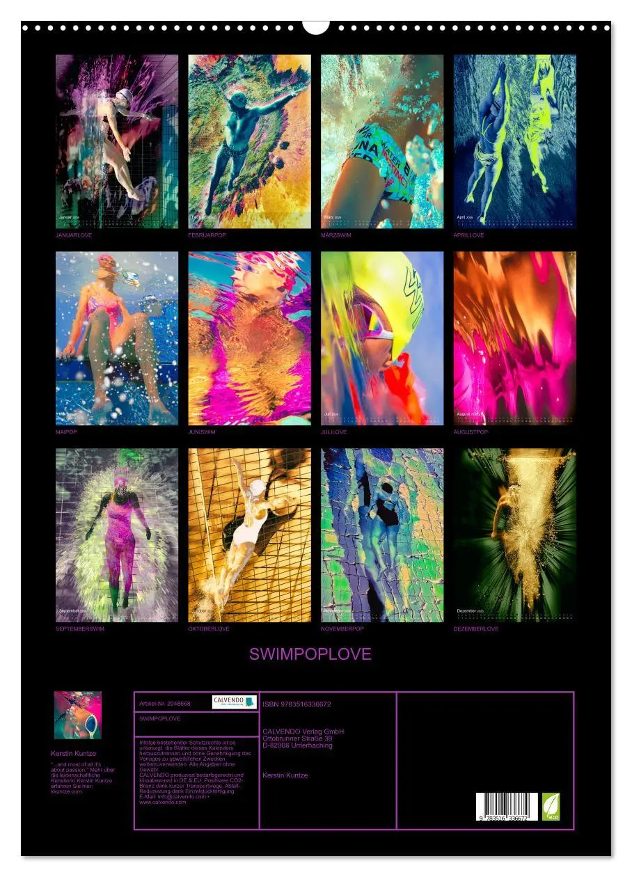 Bild: 9783516336672 | SWIMPOPLOVE (Wandkalender 2026 DIN A2 hoch), CALVENDO Monatskalender