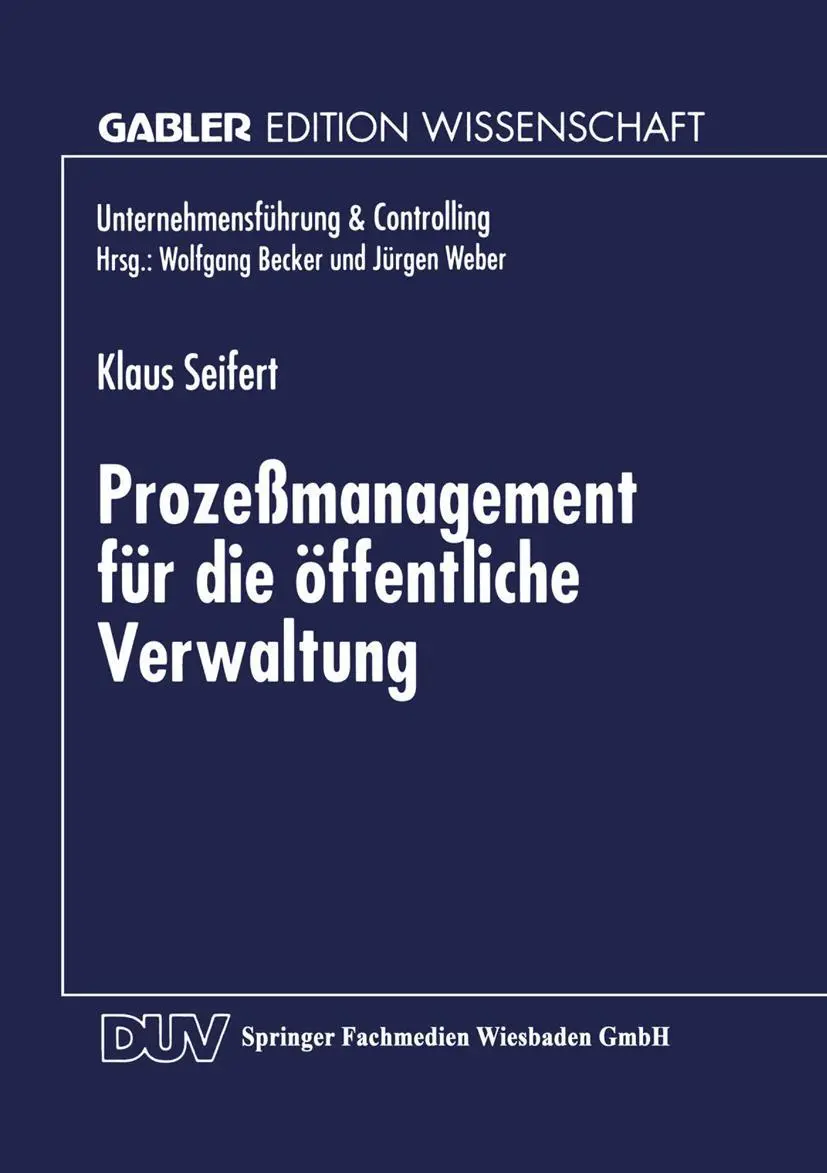 Cover: 9783824466672 | Prozeßmanagement für die öffentliche Verwaltung | Klaus Seifert | Buch