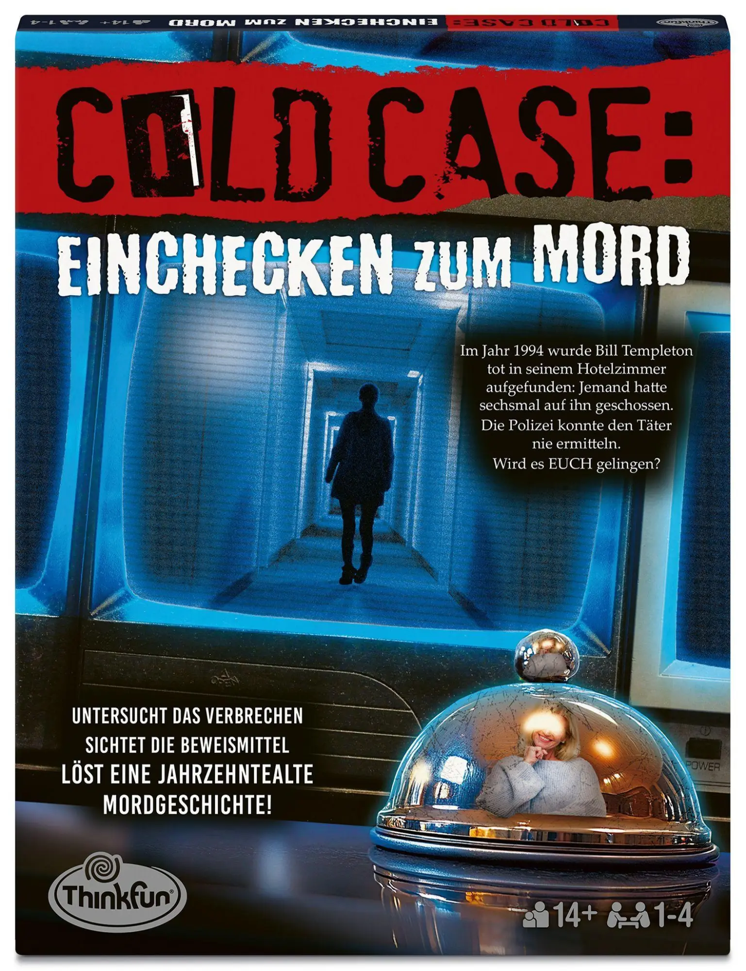 Cover: 4005556766772 | ThinkFun Cold Case: Einchecken zum Mord - Kombinationsspiel ab 14...