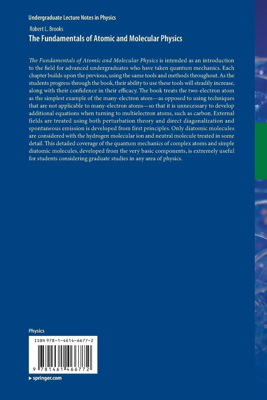 Rückseite: 9781461466772 | The Fundamentals of Atomic and Molecular Physics | Robert L Brooks | x