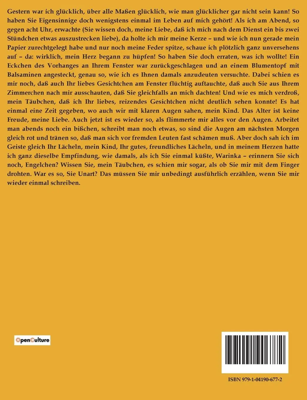 Rückseite: 9791041906772 | Arme Leute | Fédor Mikhaïlovitch Dostoïevski | Taschenbuch | 96 S.