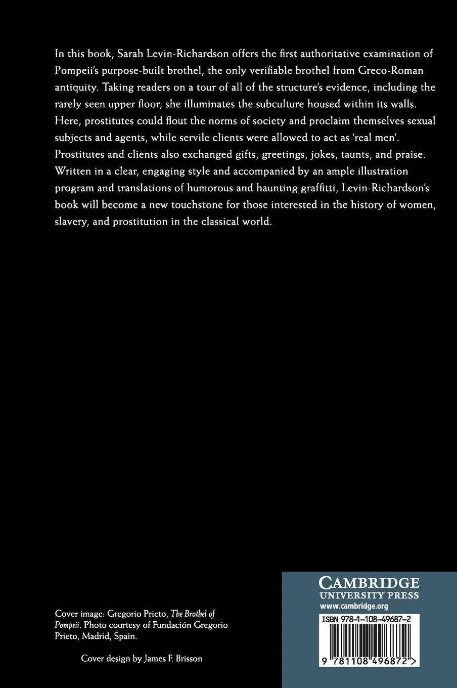 Rückseite: 9781108496872 | The Brothel of Pompeii | Sarah Levin-Richardson | Buch | Englisch