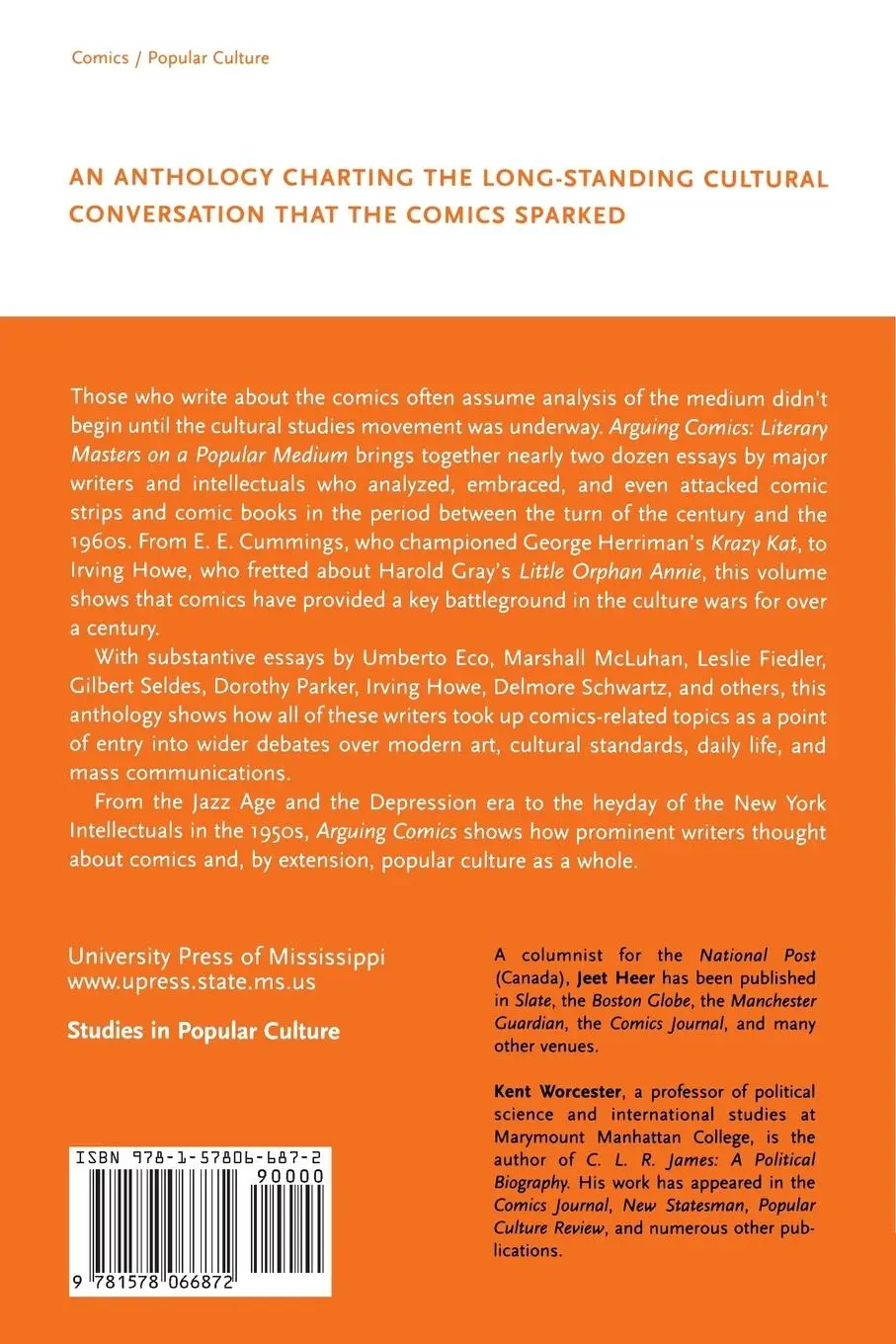 Rückseite: 9781578066872 | Arguing Comics | Literary Masters on a Popular Medium | Heer (u. a.)