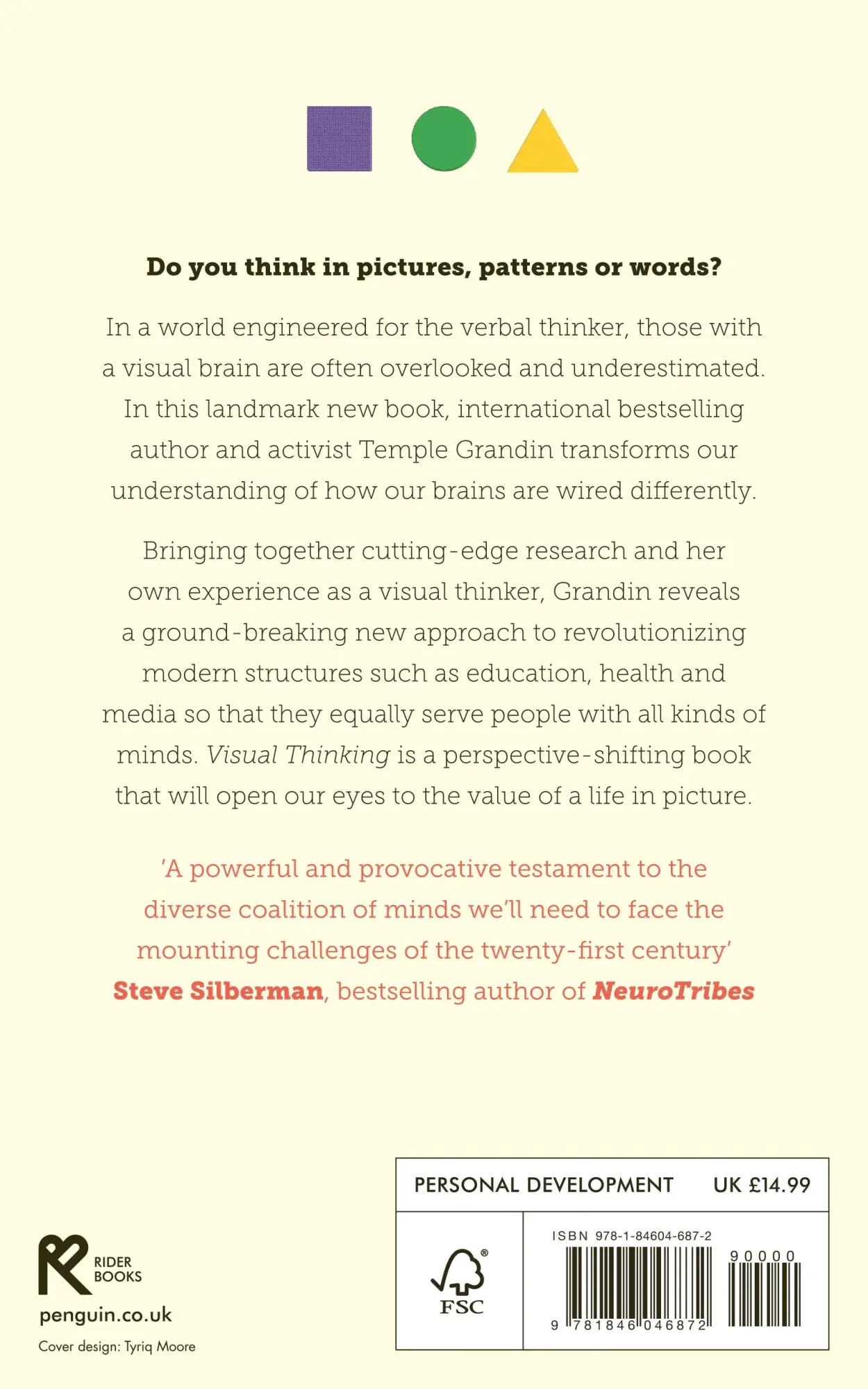 Rückseite: 9781846046872 | Visual Thinking | Temple Grandin | Taschenbuch | Trade paperback (UK)